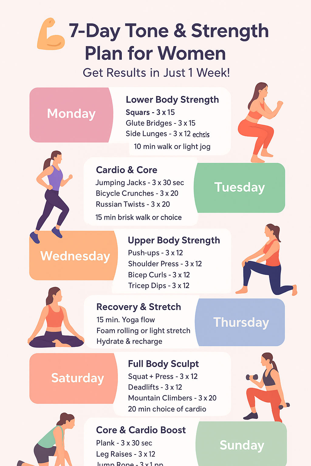 7-Day Tone & Strength Plan