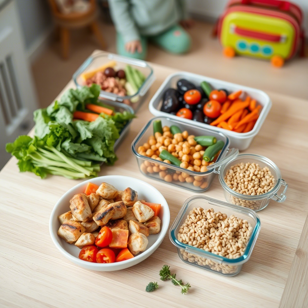 Healthy family meal prep